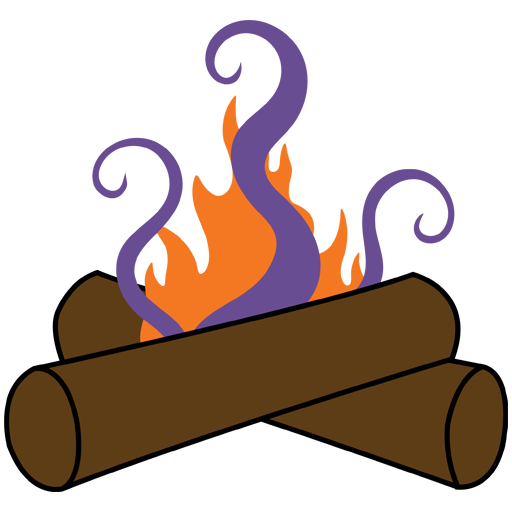Tentacles rise from campfire.